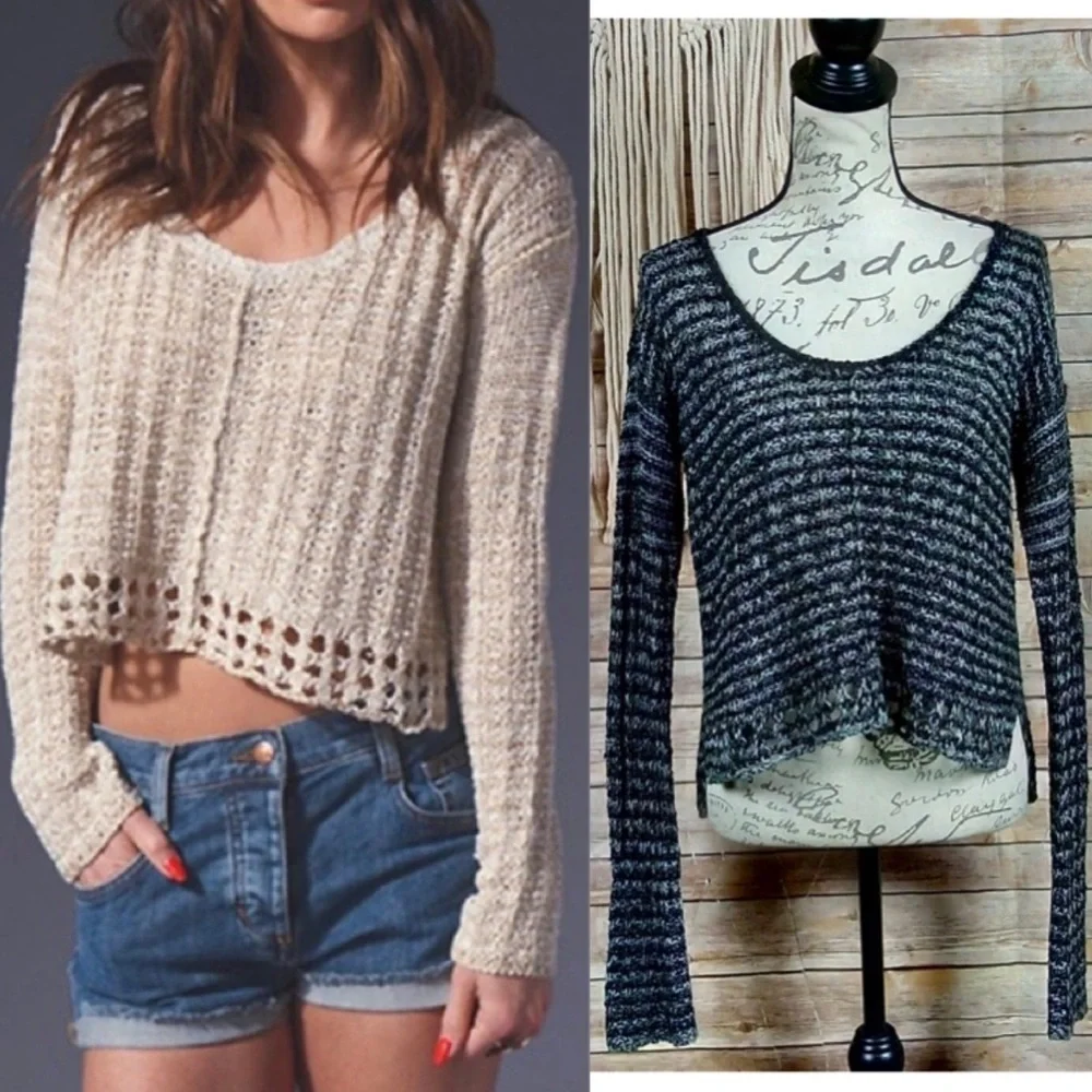 Free People | ‘Natal Melange’ Grey Knit Sweater - Picture 1 of 8
